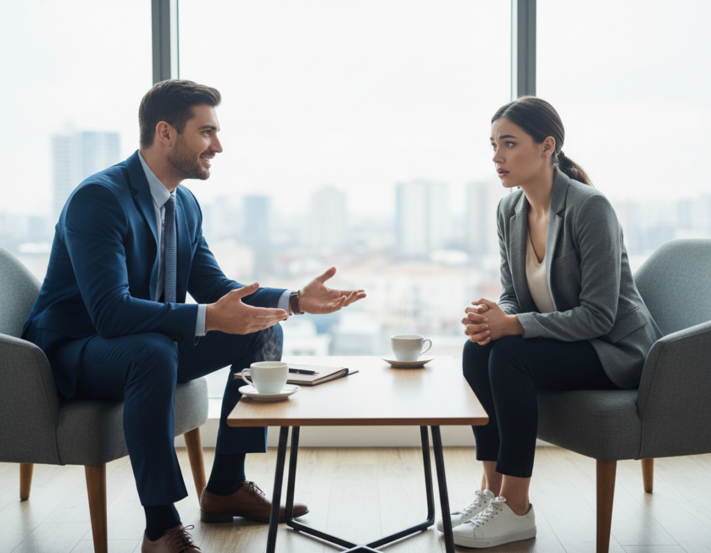 one-on-one interview body language